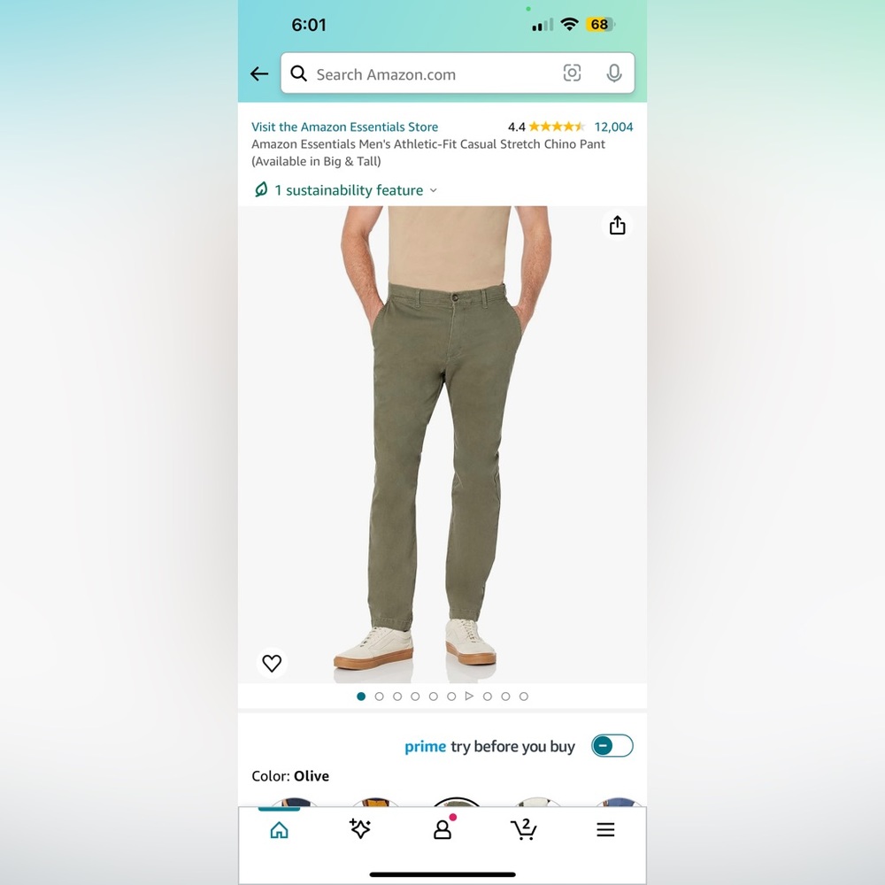 Men’s olive green pants